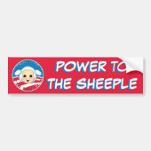 Power zum Sheeple (Obama) Autoaufkleber (Vorne)