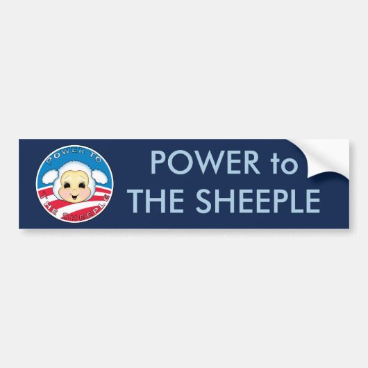 Power zum Sheeple (Obama) Autoaufkleber (Vorne)