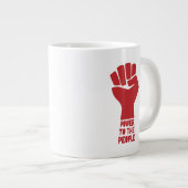 Power zum Volk Jumbo-Tasse (Vorderseite Rechts)