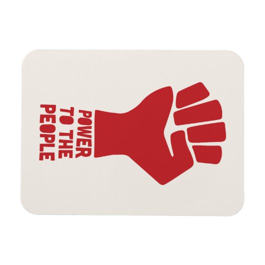 Power zum Volk Magnet (Horizontal)