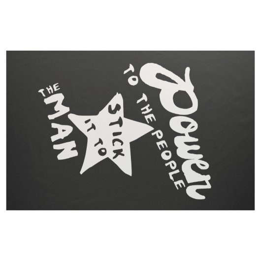 Power zur Leute-Protest-Fahnen-Zeichen-Flagge Stoff (Fat Quarter (45,7 x 55,9 cm))