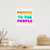 Power zur People Retro Style Protest Occupy Poster (Küche)