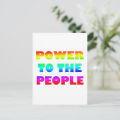 Power zur People Retro Style Protest Occupy Postkarte (Stehend Vorderseite)