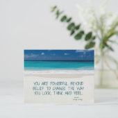 Powered Beyond Belief Beach Fitness Postcard Postkarte (Stehend Vorderseite)