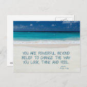 Powered Beyond Belief Beach Fitness Postcard Postkarte (Vorne/Hinten)
