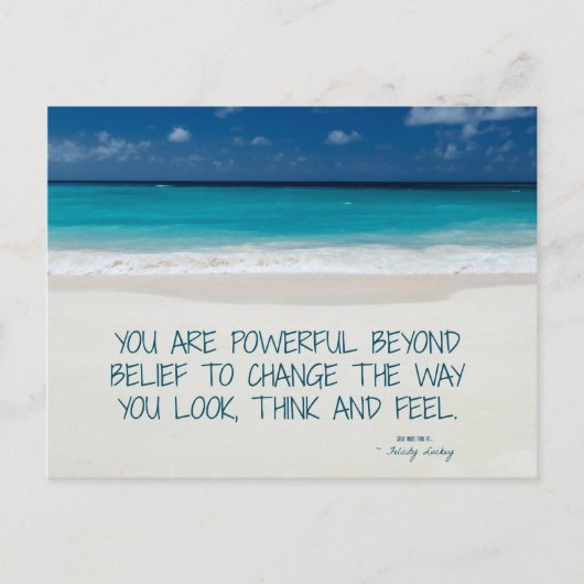 Powered Beyond Belief Beach Fitness Postcard Postkarte (Vorderseite)