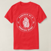 Powered By A Donated Heart Heart Transplant Recipi T-Shirt (Design vorne)