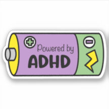 Powered by ADHD | Lila und grüner Akku
