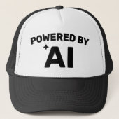 Powered by AI™ Trucker Hat (Customize It!) Truckerkappe (Vorderseite)