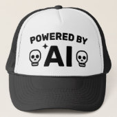 Powered by AI™ Trucker Hat Truckerkappe (Vorderseite)