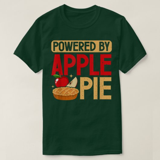 Powered by Apple Pie Backbaker Erntedank Des T-Shirt (Design vorne)
