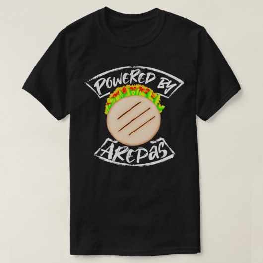 Powered by Arepas T-Shirt (Design vorne)