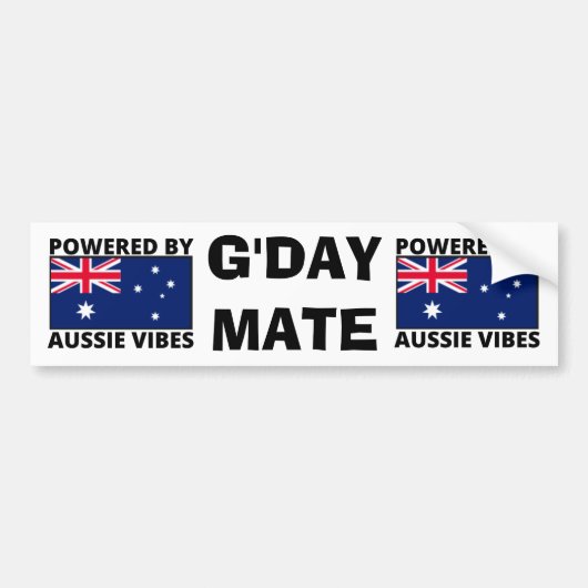 Powered by Aussie Vibes Autoaufkleber (Vorne)