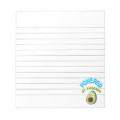 Powered by Avocado Lined Notizblock (Vorderseite)