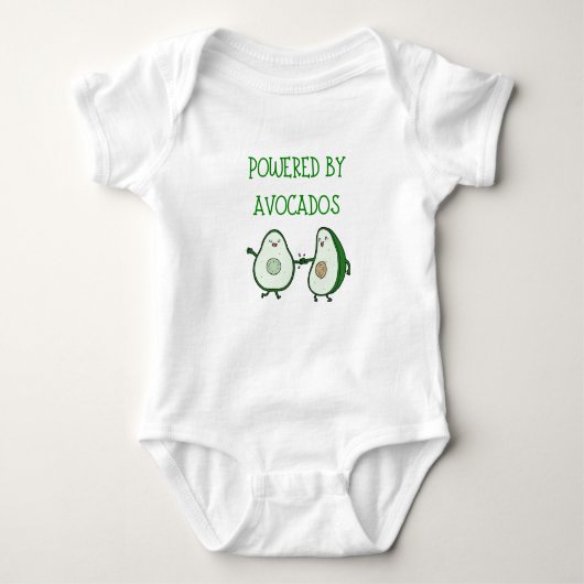 Powered by Avocados - Cooles Veganes Baby Shirt (Vorderseite)