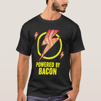 Powered by Bacon Funny Grillen Bacon Lovers Pun Gi T-Shirt