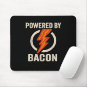 Powered by Bacon Funny Meat Lover Grillen Grill Ca Mousepad (Mit Mouse)