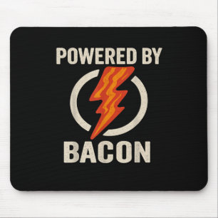 Powered by Bacon Funny Meat Lover Grillen Grill Ca Mousepad