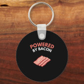 Powered by Bacon Funny Pork Schlüsselanhänger (Vorderseite)