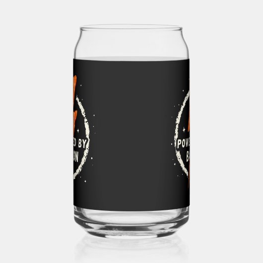 Powered by Bacon Funny Retro Feinschmecker Ästheti Dosenglas (Links)