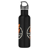 Powered by Bacon Funny Retro Feinschmecker Ästheti Edelstahlflasche (Rückseite)