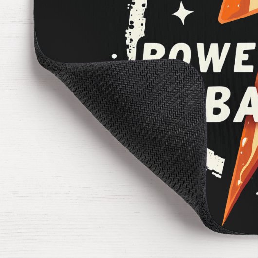 Powered by Bacon Funny Retro Feinschmecker Ästheti Mousepad (Ecke)