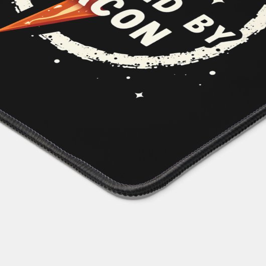 Powered by Bacon Funny Retro Feinschmecker Ästheti Schreibtischunterlage (Ecke)