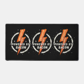 Powered by Bacon Funny Retro Feinschmecker Ästheti Schreibtischunterlage (Vorderseite)