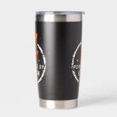 Powered by Bacon Funny Retro Feinschmecker Ästheti Thermobecher (Links)