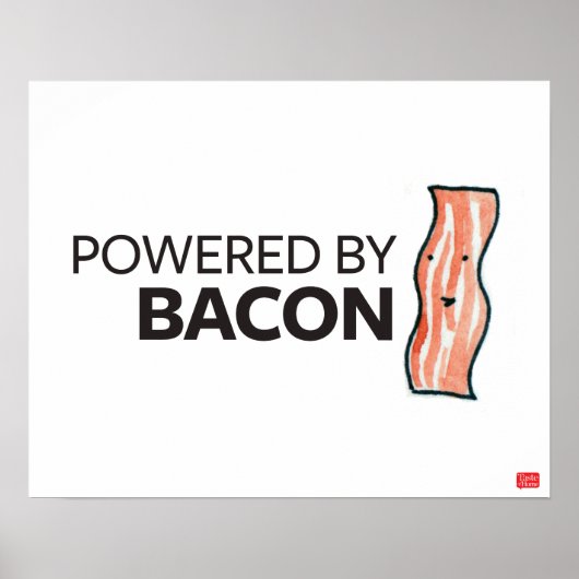Powered by Bacon Poster (Vorne)