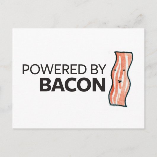 Powered by Bacon Postkarte (Vorderseite)