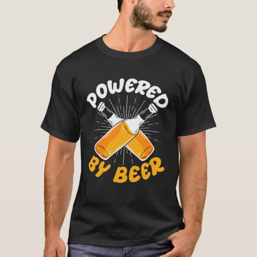 Powered By Beer Craft Beer  Beer Drinking T-Shirt (Vorderseite)