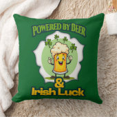 Powered by Beer St Patrick’s Day Shirt – almofada Kissen (Decke)