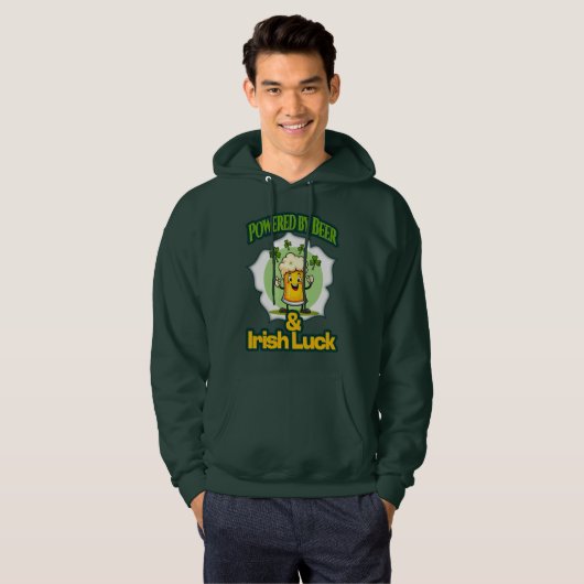 Powered by Beer St Patrick’s Day Shirt – Moletons (Vorne ganz)