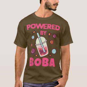 Powered by Boba Niedlich Kawaii Bubble Tea Lover T-Shirt