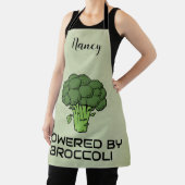 Powered by Broccoli Bold Green Personalisiert Name Schürze (InSitu)