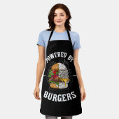 Powered by Burgers Fast Food Lover Beef Burger Fas Schürze (Getragen)