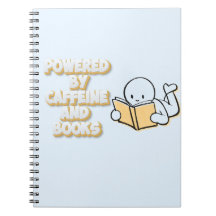 Powered by Caffeine and Books Notizbuch