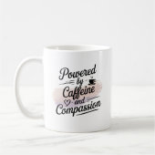 Powered by Caffeine and Compassion – Nurse Gift Kaffeetasse (Links)