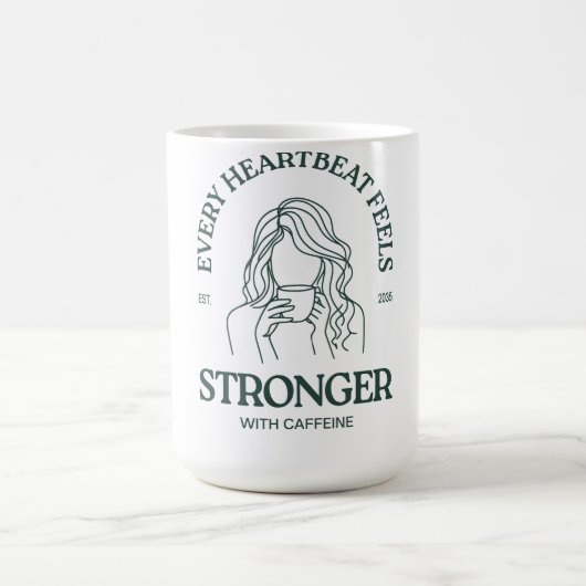 Powered by Caffeine & Heartbeats  Verwandlungstasse (Zentrum)