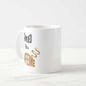 Powered By Caffeine Kaffeetasse (Vorderseite Links)