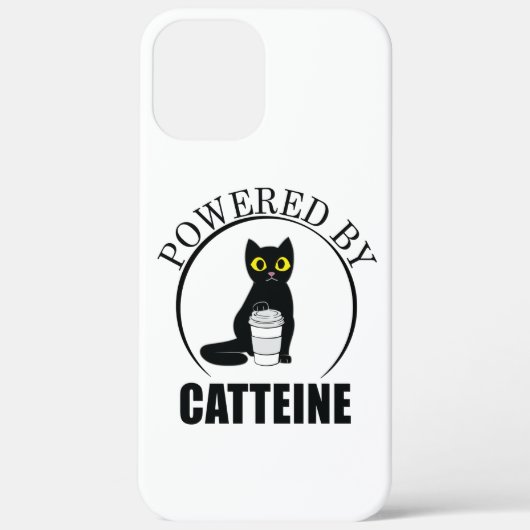 Powered by Catteine Funny Coffee Pun Coffein Case-Mate iPhone Hülle (Rückseite)