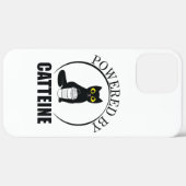Powered by Catteine Funny Coffee Pun Coffein Case-Mate iPhone Hülle (Hinten (horizontal))