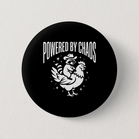 Powered By Chaos - Süße Sternvektorgrafik - Waschb Button (Vorderseite)