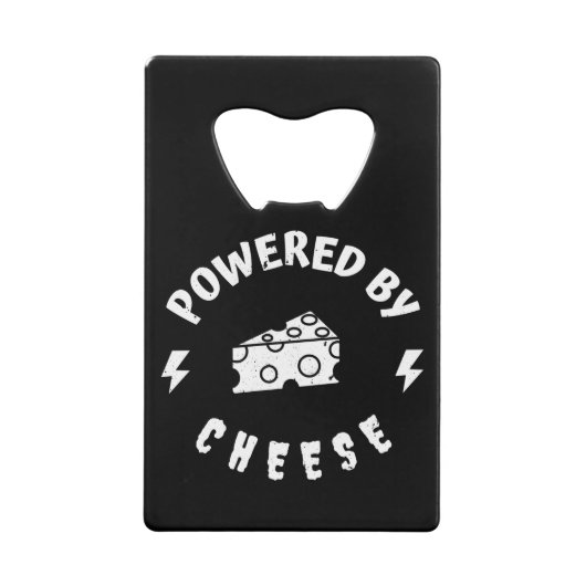 Powered By Cheese Geldbeutel Flaschenöffner (Vorderseite)