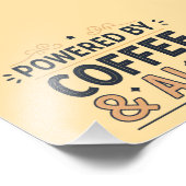Powered by Coffee & AI Retro Tech Vector Fotodruck (Ecke)