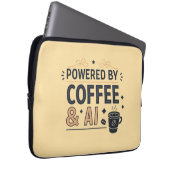 Powered by Coffee & AI Retro Tech Vector Laptopschutzhülle (Vorne Rechts)