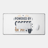 Powered by Coffee & AI Retro Tech Vector Schreibtischunterlage (Tastatur & Maus)