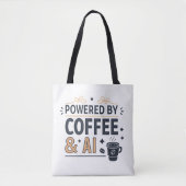 Powered by Coffee & AI Retro Tech Vector Tasche (Vorderseite)