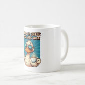 Powered by Coffee and Classic Rock - Cool Duck Kaffeetasse (VorderseiteRechts)